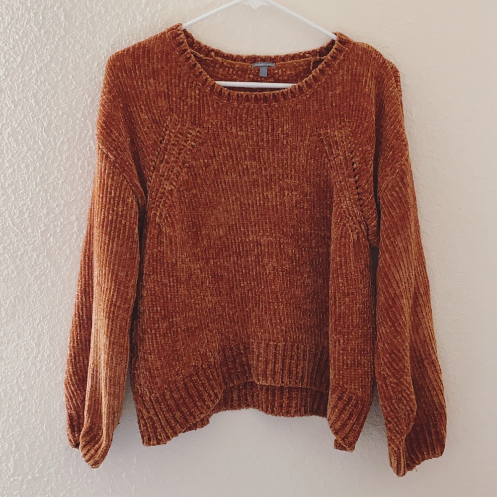 🍂 Burnt orange chenille sweater